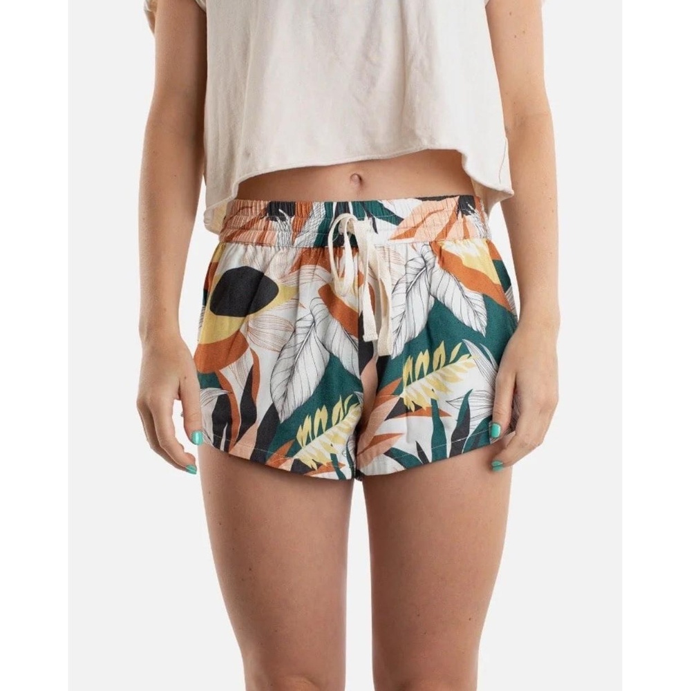 Jetty Brand  Shorts Womens Medium Multicolor Tropical Print Pockets‎ Drawstring